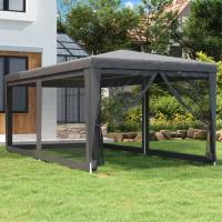vidaXL Carpa para Fiestas con 6 Paredes de Malla Toldo HDPE Color Antracita,  Azul,  Rojo y mas - details 0