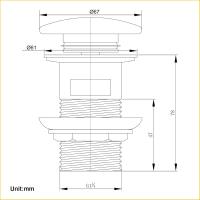 Juego de Desagüe universal con rebosadero para lavabo y lavabo-tapiz de Desagüe con colador cerámico de baño - details 3