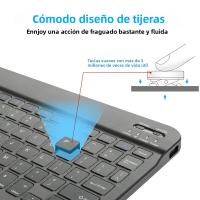 Teclado Inalámbrico Bluetooth Para Tableta 78 Teclas Recargable Diseño Compacto Y Portátil Compatible Con iOS Y Android - details 4