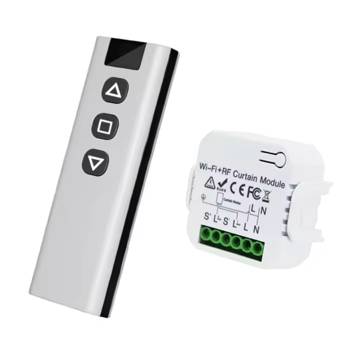 Interruptor Inteligente De Cortina WiFi Tuya Para Rollos Cortinas Y Ventanas Control Remoto 433 Compatibilidad Con Google Home Alexa - 1