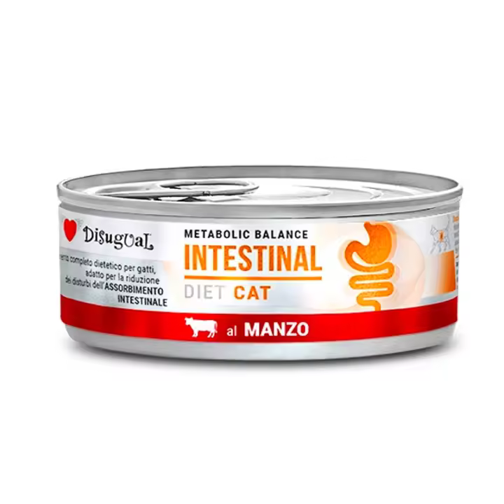 Disugual Diet Cat Intestinal Latas para Gatos con Ternera - 12 unidades x 85 gr - 1