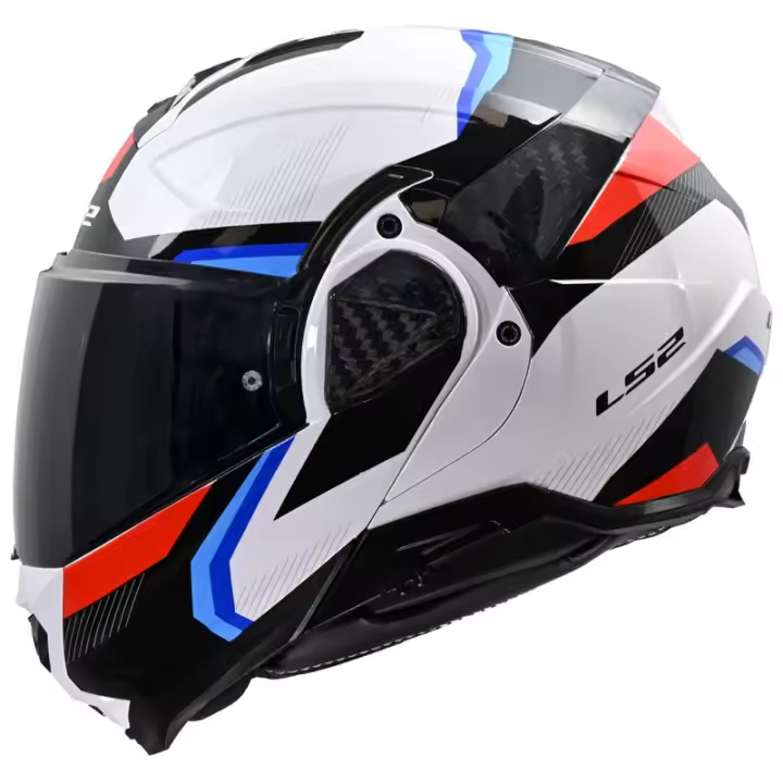 CASCO LS2 MODULAR FF910 ADVANT II TRIPLE BLANCO-AZUL TALLA M - 1