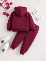 Conjunto De Dos Piezas Para Niños Con Estampado De Oso En Moto Triciclo Y Sudadera De Manga Larga Con Capucha Estilo Casual Para Todas Las Estaciones - details 17