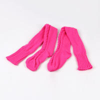 Medias De Lana Para Mujer Calentadores De Pie Moda Otoño Invierno Acrílico Medias Hasta La Cadera Color Sólido Paquete De 2 - details 4