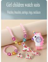 Juego De Reloj Y Joyería Para Niñas Con Patrón De Caballo Arcoíris Collar Aretes Anillo Pulsera Regalos Para Niñas Y Niños - details 1