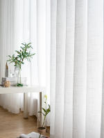 Cortina Transparente Y Sutil Con Patrón Cruzado Para Decoración De Sala De Estar Y Dormitorio Material De Poliéster Tela De Gauze Con Bolso Para Percha - details 4