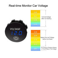 Voltímetro Digital LED 12V Impermeable Para Coche Barco Con Pantalla Táctil De Voltaje Medidor De Batería Panel De Pantalla ABS+Aluminio - details 1