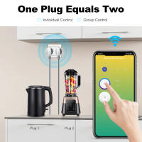 Enchufe Inteligente WiFi Tuya 2 En 1 EU Doble Salida 16A Con Monitoreo De Energía Compatible Con Alexa Google Home Alice - details 12