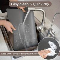 Alfombra De Cocina Grande Antiadherente Y Absorbente Super Alfombra De Drenaje Para Platos Y Tazas Alfombra De Secado Rápido Para Baño Material De Arcilla De Diatomeas Ecológica - details 8