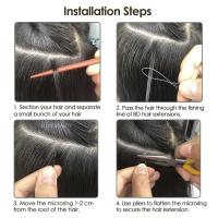 Extensiones De Cabello Humano 8D Micro Fibra Con Nano Anillo Invisibles Mini Silicona Cabello Negro Rubio Mecánico Invisible - details 5