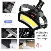 Linterna Frontal LED COB Potente Con 4 Modos De Luz Ángulo Amplio Recargable USB Uso De Batería 18650 Para Camping Y Pesca Al Aire Libre - details 4