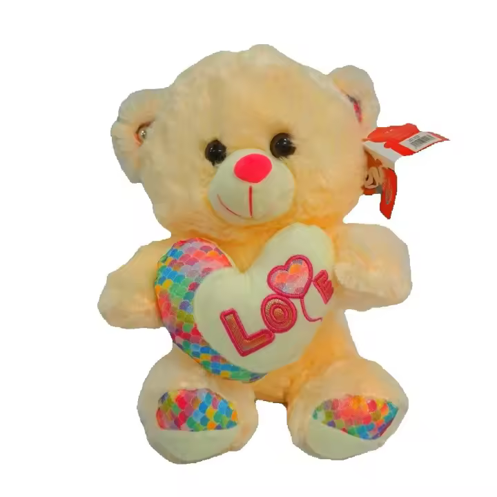 Peluche Osito Con Corazon TE AMO 30cm COLOR BEIGE,te amo te quiero,Día de San Valentín,cm,fespu - 1