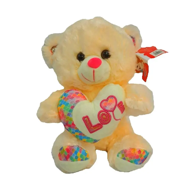 Peluche Osito Con Corazon TE AMO 30cm COLOR BEIGE,te amo te quiero,Día de San Valentín,cm,fespu - 1