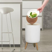 Cesta De Basura De Madera Para Cocina Baño Sala De Estar Oficina Hotel Estilo Pressionado Material PP Tipo De Almacenamiento Stando - details 1