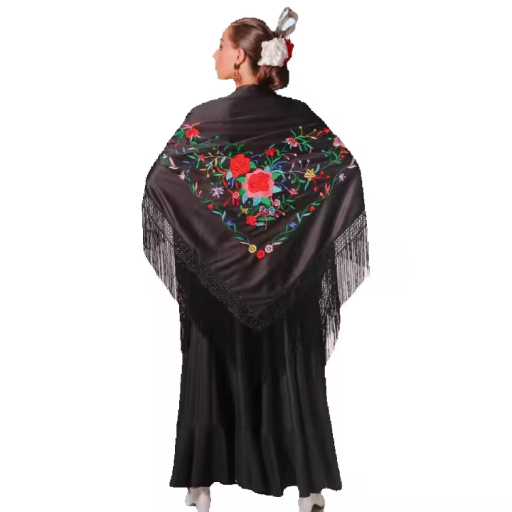 Mantón Mediano triangular de flamenco o sevillanas (170X70cm) - 1