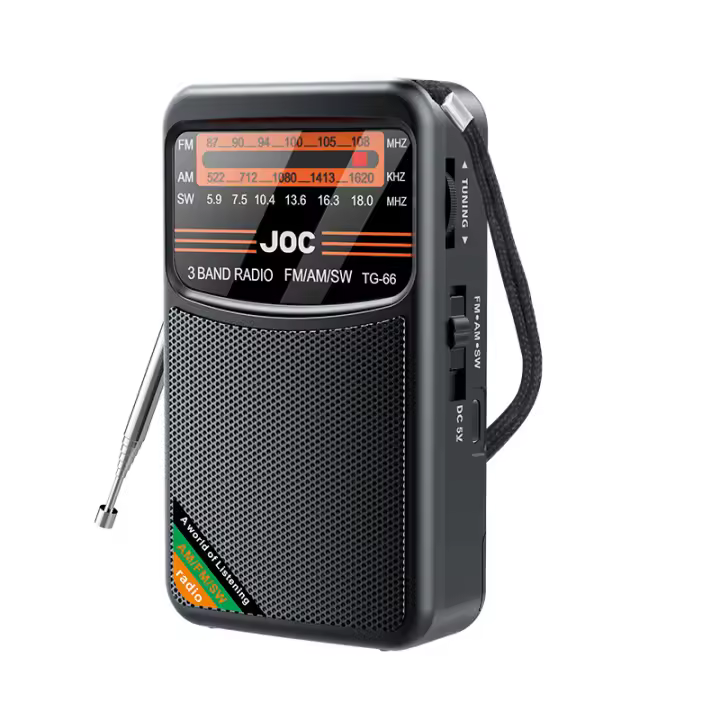 Radio de bolsillo de emergencia Radio FM AM SW Mejor recepción Radio con pilas Soporte de altavoz incorporado Búsqueda automática Tipo-C Recargable con pantalla HD - 1