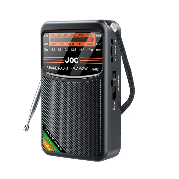 Radio de bolsillo de emergencia Radio FM AM SW Mejor recepción Radio con pilas Soporte de altavoz incorporado Búsqueda automática Tipo-C Recargable con pantalla HD - 1