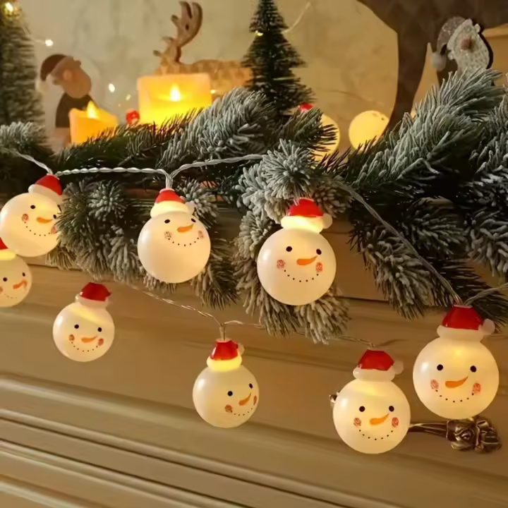Luz De Cadena LED Navideña Con 10/20 Luces Jokers Oso Y Payaso Iluminación Decorativa Para Interior Piloto Incluido - 1