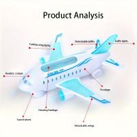 Juguete De Avión Para Niños Con Luces Y Sonidos Modelo De Avión Adecuado Para Colección Y Regalos De Navidad Y Cumpleaños - details 7