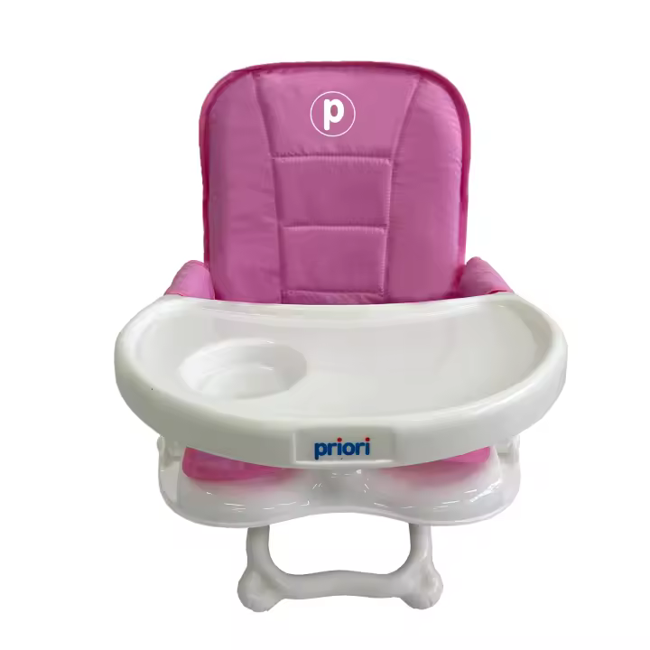 Asiento elevador, Trona, London, Gris/Rosado,  Priori - 1