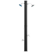 Outsunny Ducha de Jardín Solar 35 L Ducha Solar Exterior con 2 Cabezales Giratorios Grifos de Pies y Agua Caliente Máximo 55 °C para Piscina Camping Patio 73x18x217 cm Negro - details 0