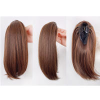 Extension De Cabello Sintético 12 Pulgadas Claw Clip in Ponytail Corto Y Recto Para Mujeres Peluca De Cabello Artificial De Fibra De Alta Temperatura - details 2