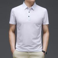Camisa Polo De Algodón Puro Para Hombres Verano Estilo Casual Color Sólido Talla Grande Cuello En V Manga Corta Versátil - details 19