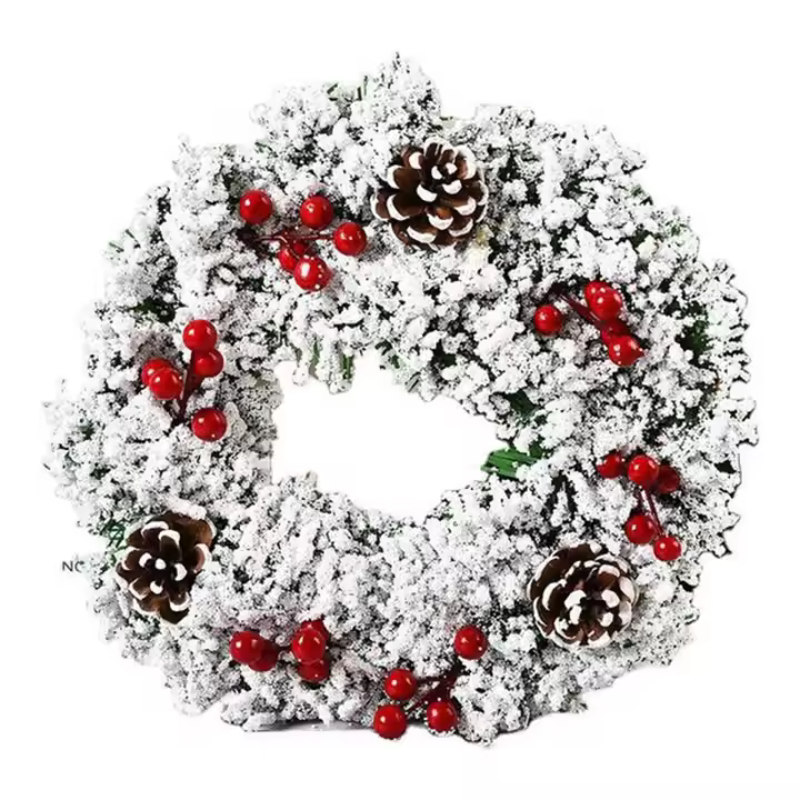 Corona Navideña De Puerta Guirnalda De Navidad Decoración Merry Christmas Para El Hogar Año Nuevo Navidad Colgante De Puerta - 1