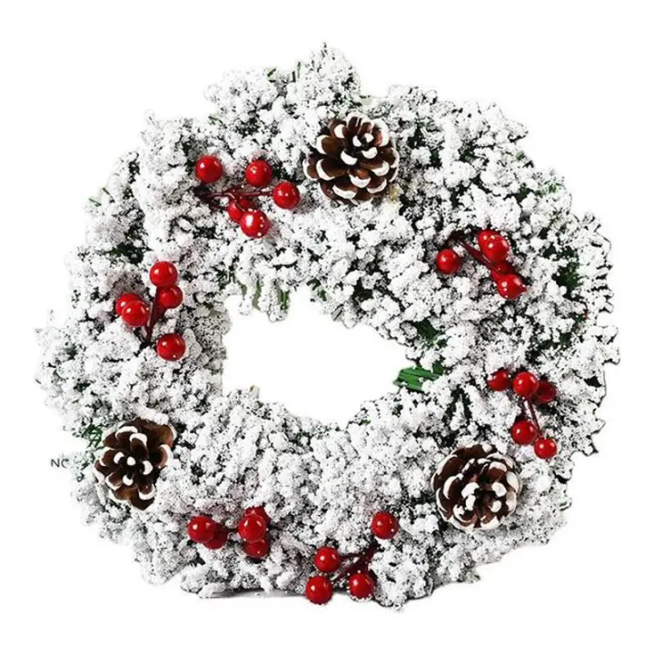 Corona Navideña De Puerta Guirnalda De Navidad Decoración Merry Christmas Para El Hogar Año Nuevo Navidad Colgante De Puerta - 1