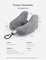Almohada De Cuello Para Viaje U-Shaped Inflable Con Capucha Almohada De Siesta Para Coche Exterior Y Avión Almohada De Cuello De Viaje - details 3