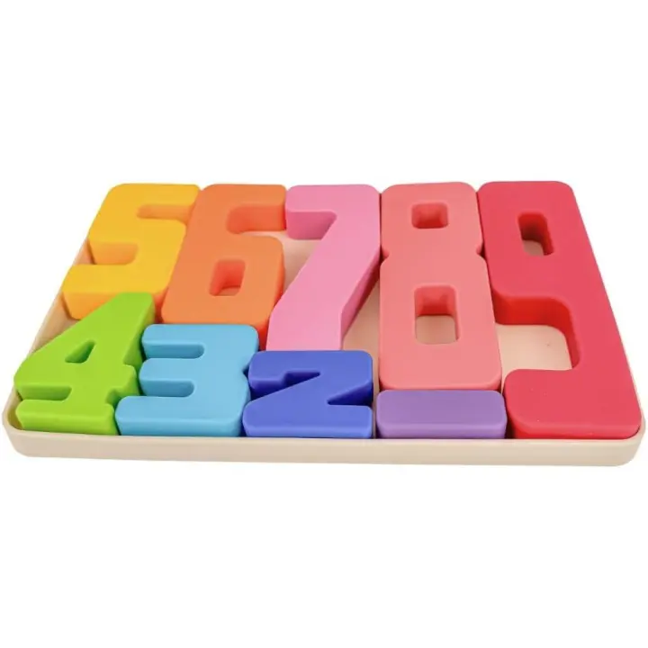 Rompecabezas numérico sensorial de silicona Montessori para jugar y aprender - Althea Living - 1