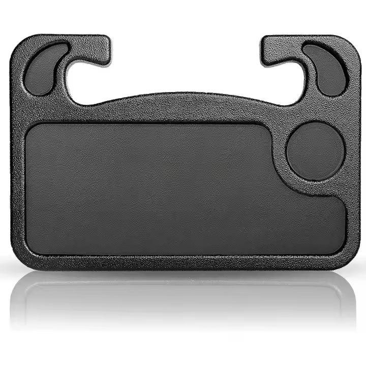 Escorio para Flying, bandeja para portáthil, bandeja para Comer, compatible con la mayoría de los volantes de vehículos (Negro) - 1