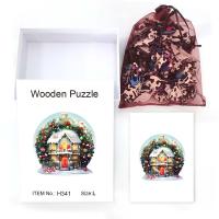 Rompecabezas De Madera Navideño Para Casa Modelo 3D Exquisito Decoración De Fiestas Regalo Interactivo Para Familia Entretención Adultos A3 A4 A5 - details 5