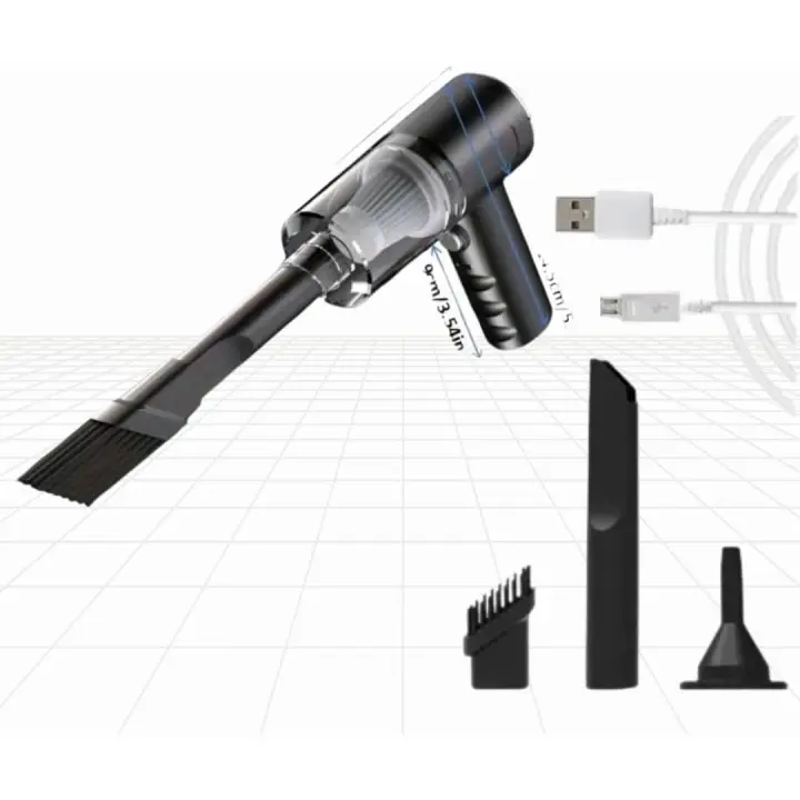 Aspirador de Mano, 3 en 1, 120W, Inhalámico, 3 Modos, Recargable USB, para Coche, Oficina, Hogar - 1