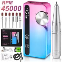 Nueva Máquina De Uñas Eléctrica Portátil Profesional 45000RPM Recargable Bajo Ruido Para Manicura En Salón Herramienta De Esmeriladora De Uñas - details 1