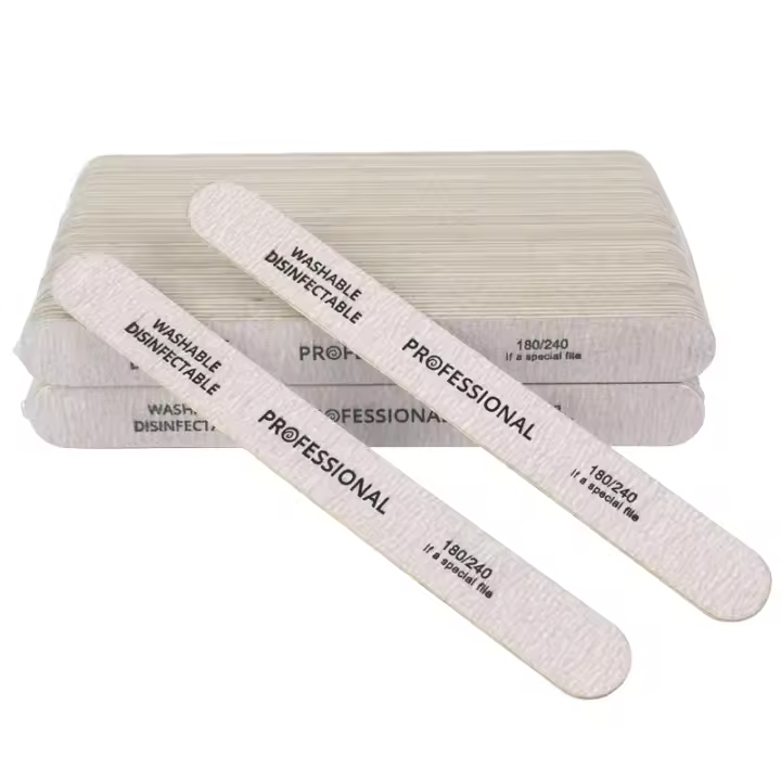 100pcs Archos De Uñas De Madera Profesionales Para Arte De Uñas Y Peluquería 180/240 Lados Doble Para Manicura Y Pedicura UV Gel Tips - 1