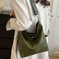 Bolso De Hombro Para Mujer Vintage De Color Sólido Moda Con Correa Ancha Y Gran Capacidad Bolso Cruzado De Estilo Buceo - details 20