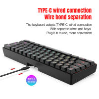 L500 Wired/Wireless Gaming Keyboard 61 Keys With Dynamic RGB Backlight For PC Laptop Gamer - details 7
