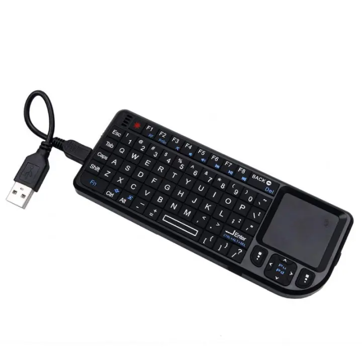 Teclado Inalámbrico 2.4G RF Con Touchpad Ratón 3 En 1 Portátil Para PC Notebook Smart TV Box Klawiatura Handheld with Touchpad Mouse for PC Notebook Smart TV Box - 1