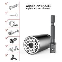 Juego De Cabezas De Destornillador Universal Multifuncional 7-19mm Adaptador De Herramientas Mágicas Para Pernos Y Tornillos Material De Acero Cromo Vanadio - details 2