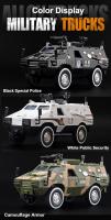 Modelo De Coche Blindado De Riot 1:24 Escala Juguete De Metal Con Luz Y Música 7 Puertas Abiertas Vehículo Militar Todoterreno Regalos Para Niños - details 10