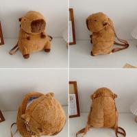 Mochila De Peluche Capybara Cartoon Regalo Banda Transversal Grande Capacidad Kawaii Tote Bag Para Mujer Bolsa De Hombro Suave - details 9