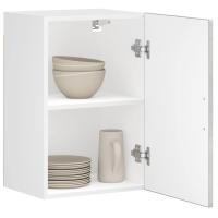 vidaXL Armario de pared para cocina Porto madera de ingeniería blanca en color Blanco/Gris hormigón/Gris sonoma y más | almacenamiento funcional diseño moderno para baño dormitorio sala - details 1