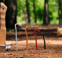 Juego De 1 Pieza De Aluminio 18cm Uso Exterior Para Acampar Y Senderismo Con Gancho Palos De Tierra Para Tenda Hamaca Canopy Accesorios De Camping - details 10
