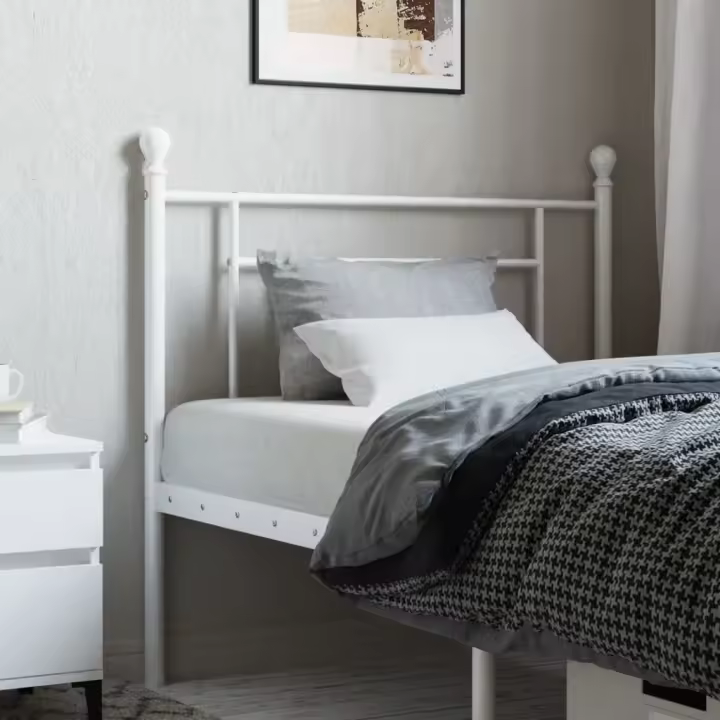 vidaXL Cabecero de metal blanco 100 cm - 1