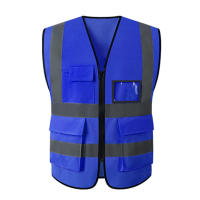 Chaleco De Seguridad Reflectante Para Verano Visibilidad Alta Con Bolsillos Cremallera Para Trabajo Nocturno Y Construcción Sin Mangas Unisex - details 3