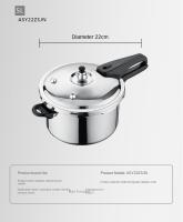 Olla a Presión de Acero Inoxidable de 5L Food Grade, Non-Stick, Compatible con Olla de Inducción de Gas Universal, A Prueba de Explosiones, para Sopa, Arroz, Gachas, Utensilios de Cocina - details 1