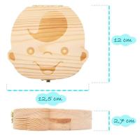 Caja de Madera para Dientes de leche para niños-Gift ideal para el nacimiento de un niño con diferentes Espacios para sus dientes - details 2
