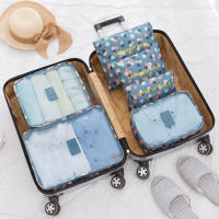 Organizador De Viaje 6pcs Bolsas De Almacenamiento Portátiles Organizador De Maletas Para Mujeres Bolsa De Ropa Y Zapatos De Viaje - details 0