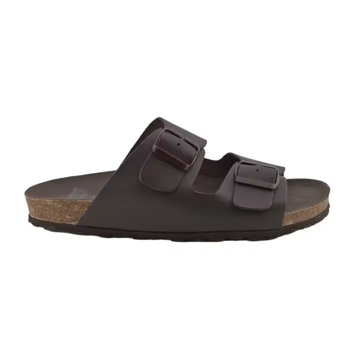 Sandalias Bio de hombre de piel marrón Piel Piel Piel acolchada - 1